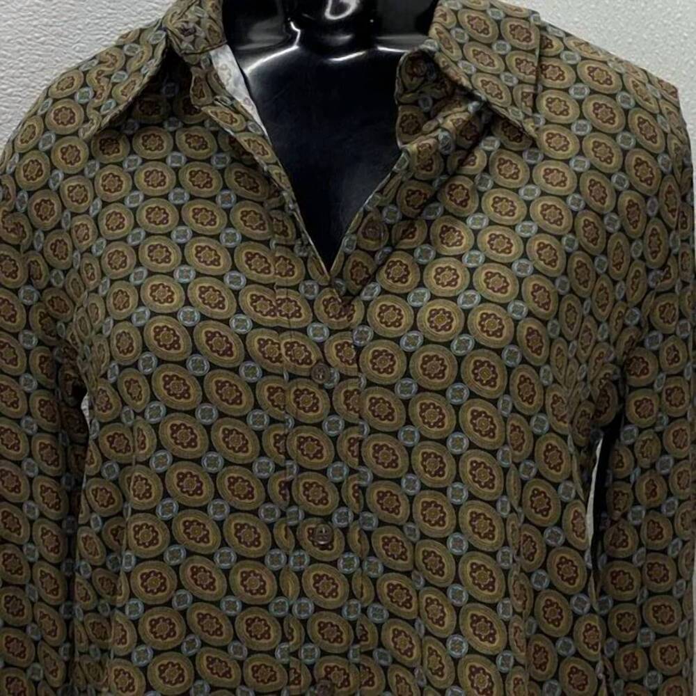 NEW ARGENT women's slim fit viscose twill blouse in medallion print - Picture 4 of 4